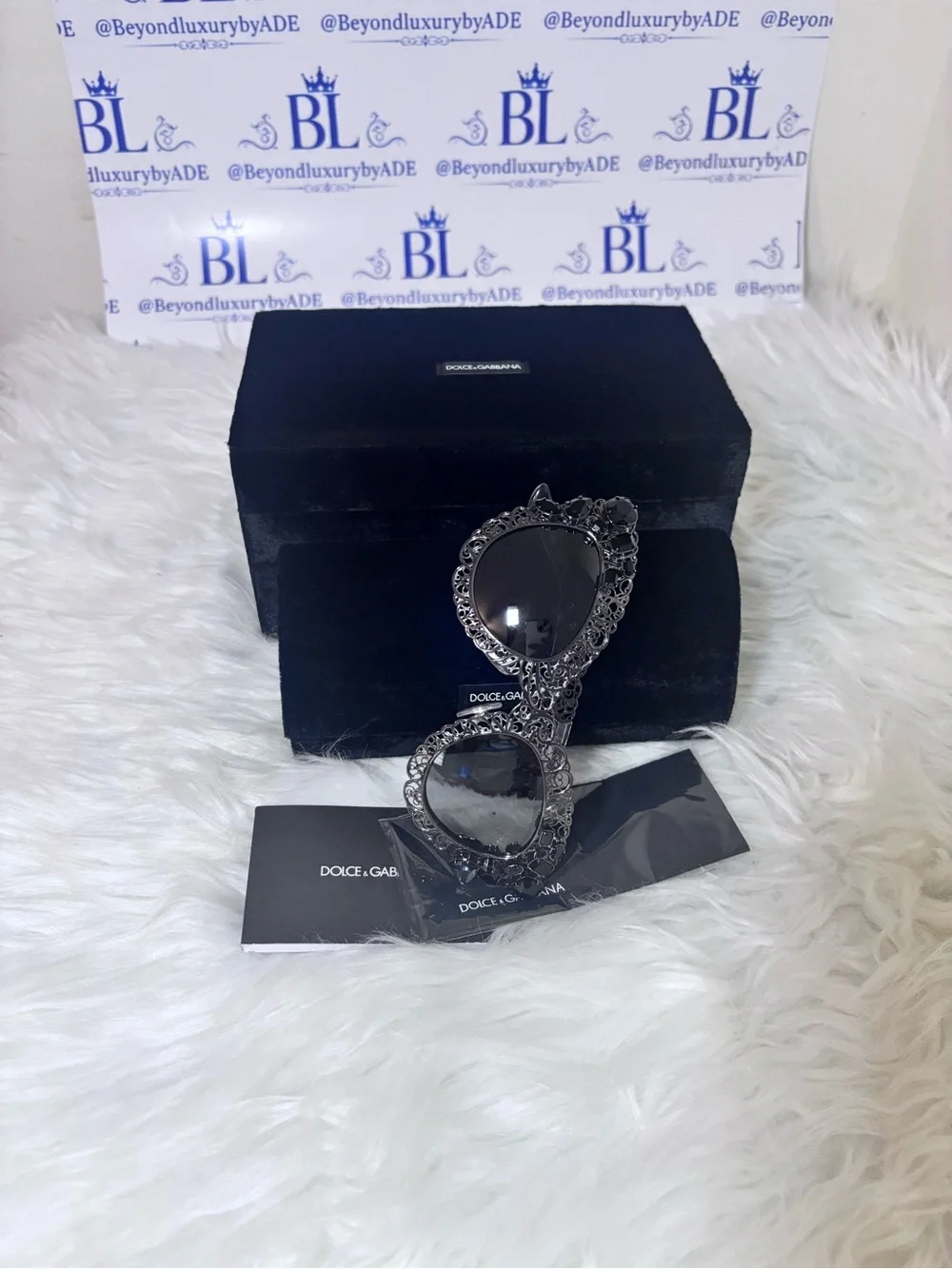 Limited edition Authentic Dolce & Gabbana Filigree Sunglasses Swarovski crystals